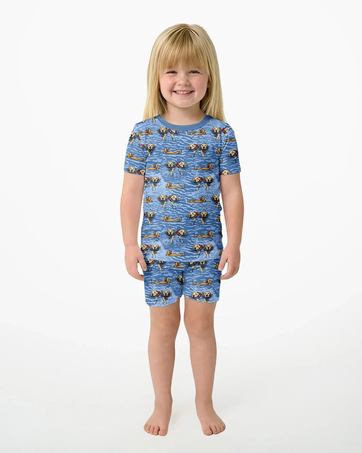 Schlafanzug-Set zweiteilig, kurze Ärmel, kurze Hose, Bambus