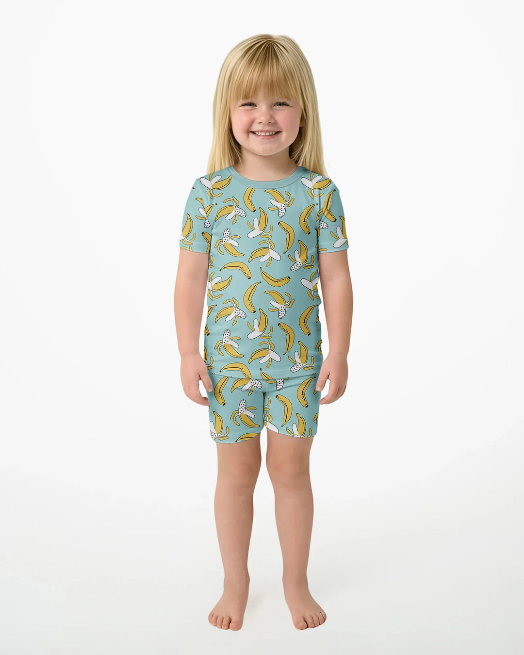 Bananas Bamboo Two Piece Short Sleeve Shorts Pajama Set