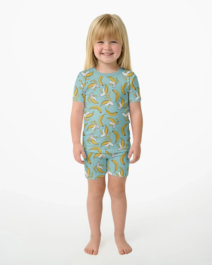 Bananas Bamboo Two Piece Short Sleeve Shorts Pajama Set