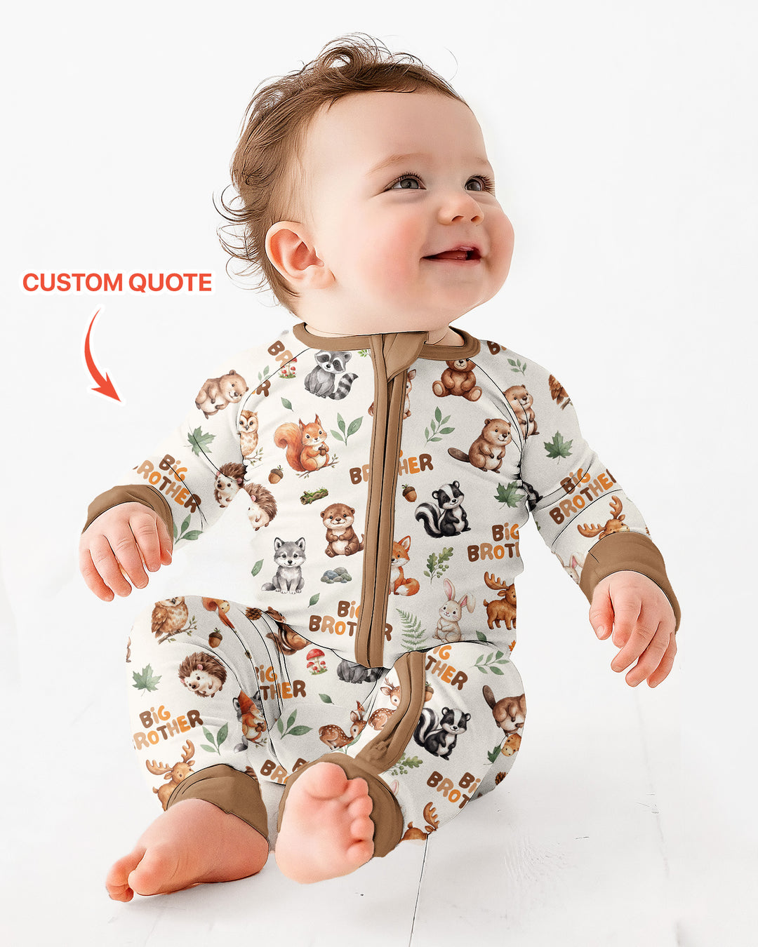 Gerippte Babykleidung mit individuellem Foto - Weich &amp; Skizzenhaft