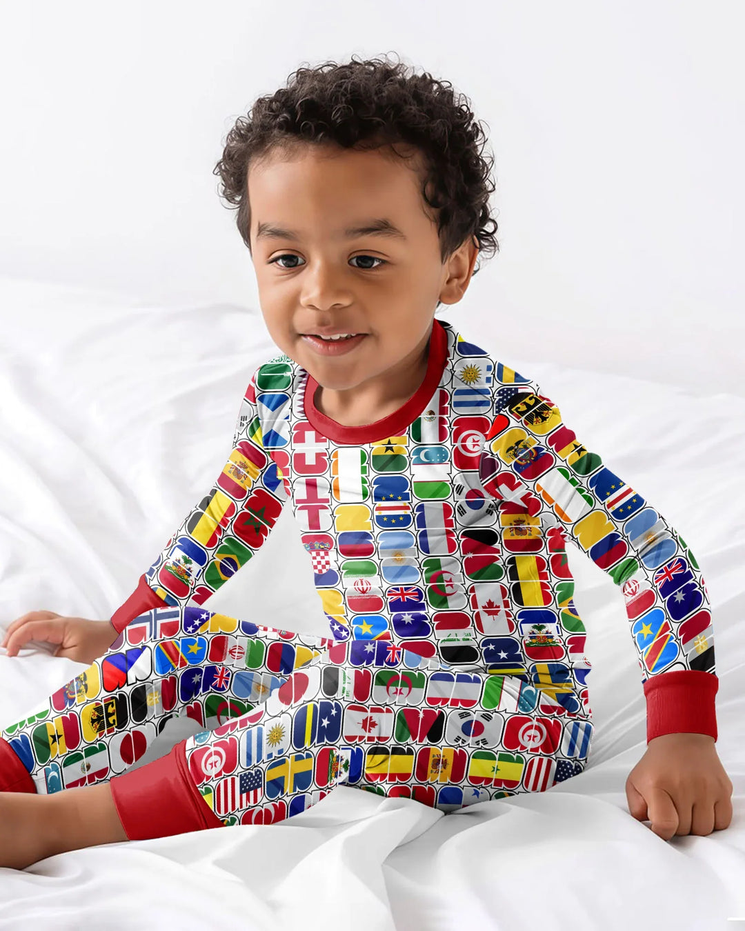 Zweiteiliges Langarm-Pyjama-Set mit Sommerfrüchten