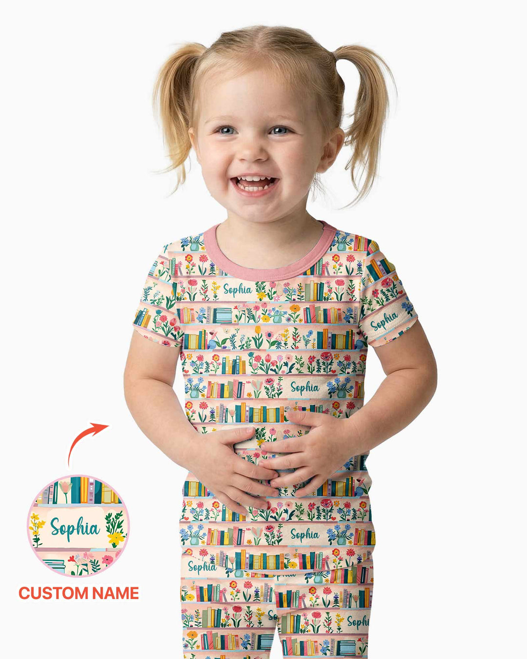 Zweiteiliges, kurzärmliges Pyjama-Set mit Marienkäfern