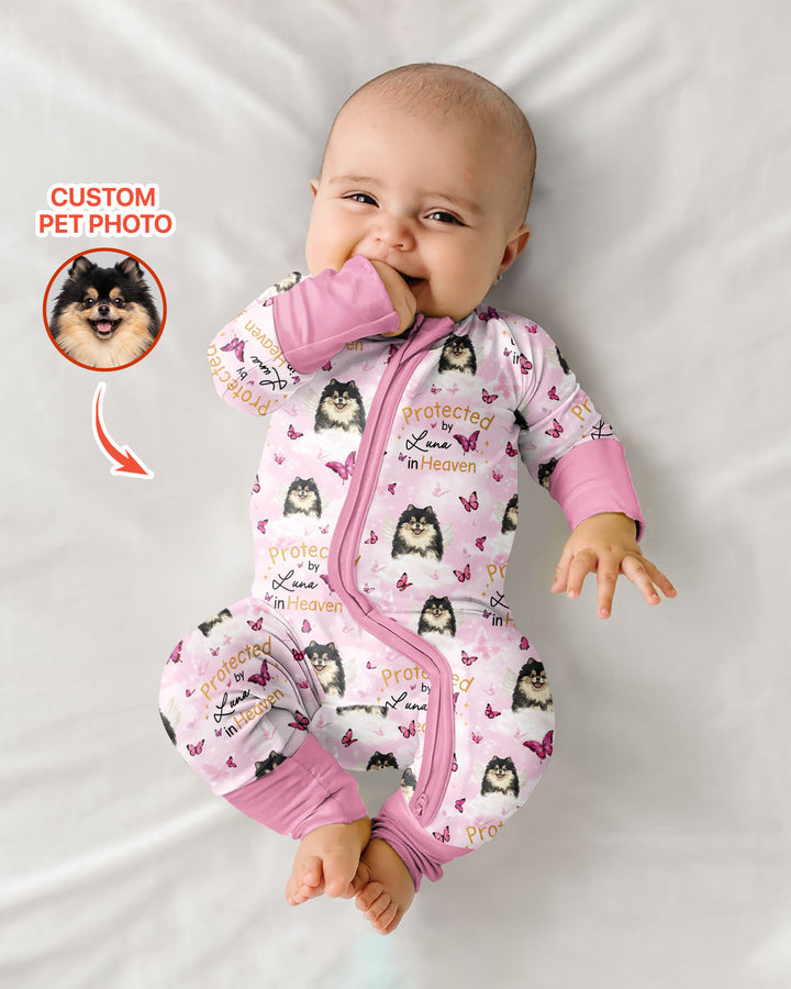 Gerippte Babykleidung mit individuellem Foto - Weich &amp; Skizzenhaft