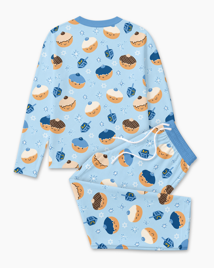 Hanukkah Donut Family Matching Bamboo Men's Pajama Set