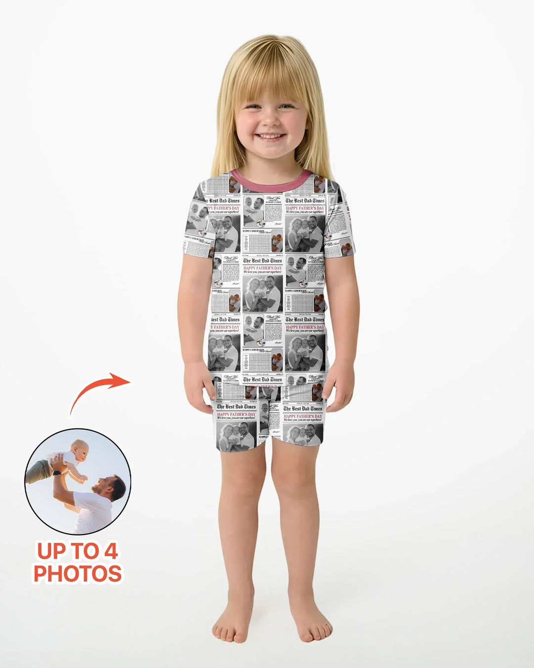 Zweiteiliges Pyjama-Set mit kurzen Ärmeln und Shorts im Sommer-Design