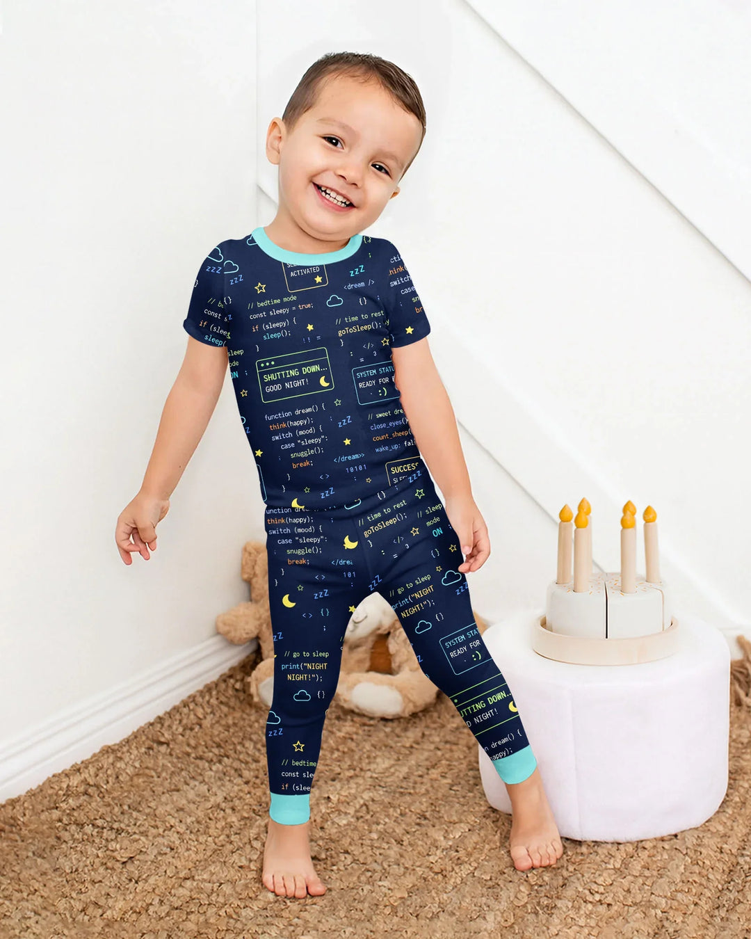 It Techy Job Matching Dad and Son Bamboo Two Piece Short Sleeve Pajama Set