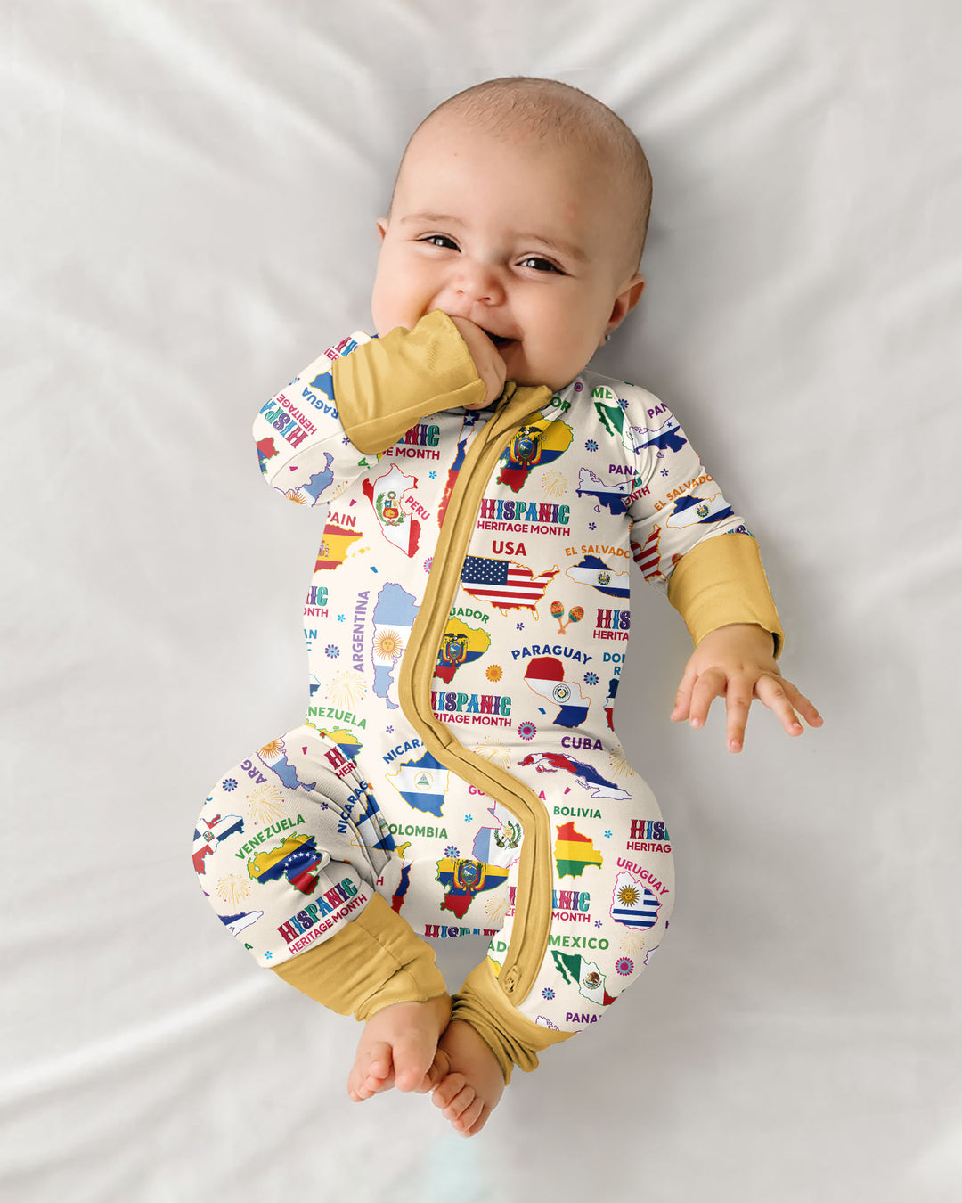 Hispanic Heritage Month Country Flags Bamboo Convertible Zippy