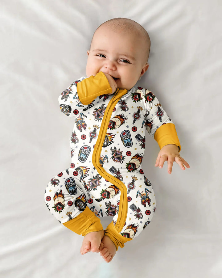 Gerippte Babykleidung mit individuellem Foto - Weich &amp; Skizzenhaft