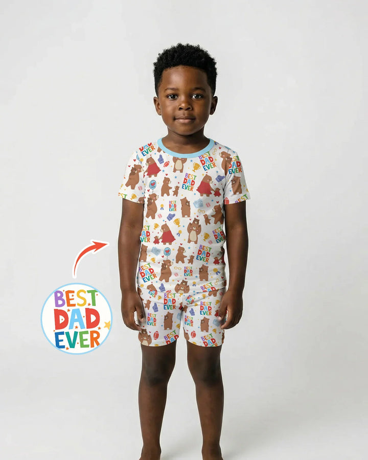 Zweiteiliges Pyjama-Set mit kurzen Ärmeln und Shorts im Sommer-Design