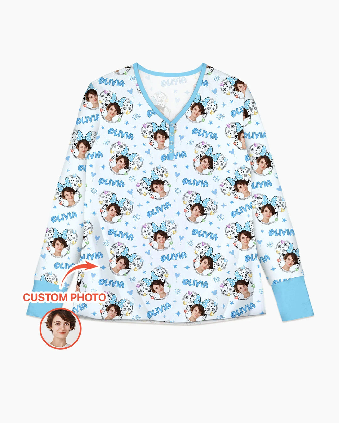 Template Damen Pyjama-Set aus personalisiertem Bambus
