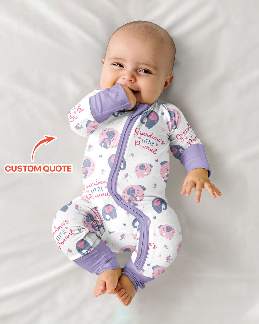 Little Peanut Baby Elephant Bamboo Convertible Zippy