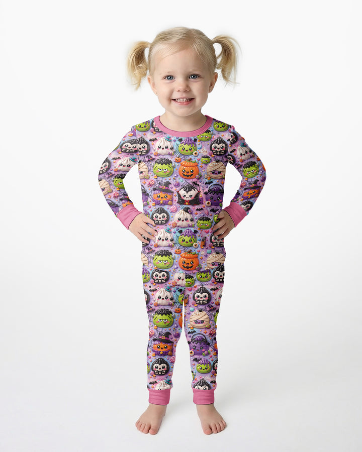 Spooky Dumplings Bamboo Two Piece Long Sleeve Pajama Set