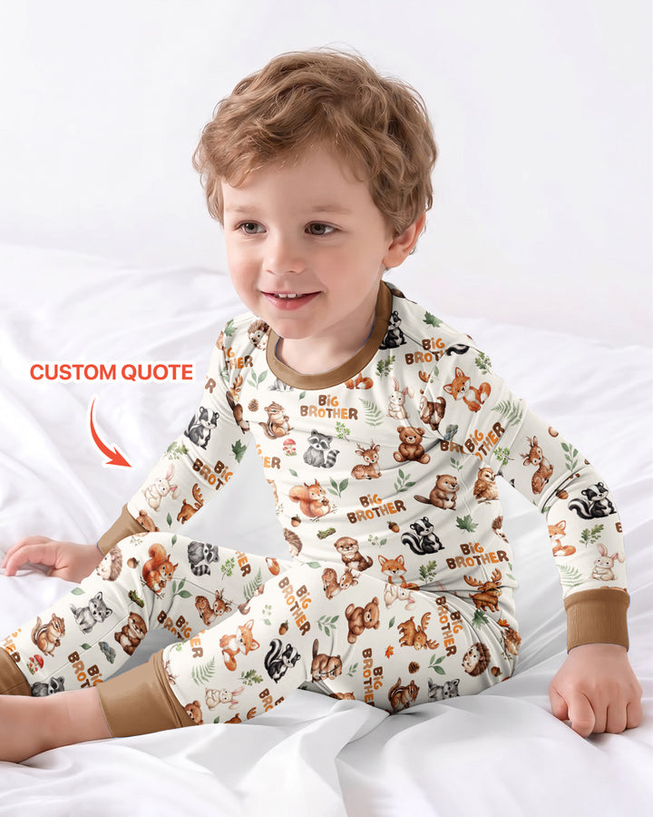 Zweiteiliges Langarm-Pyjama-Set mit Sommerfrüchten