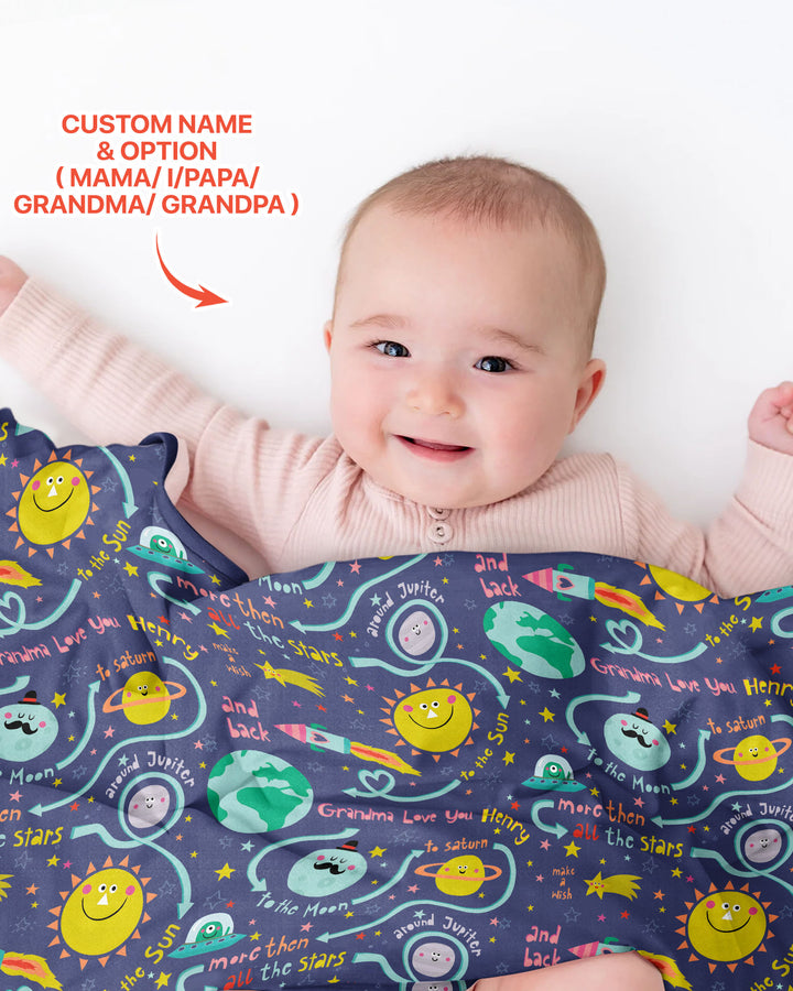 Love to the Moon and Back  Bamboo Blanket