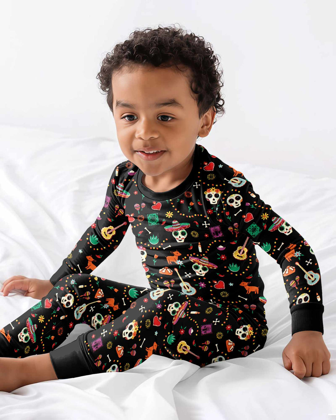 Day of the Dead Bamboo Two Piece Long Sleeve Pajama Set