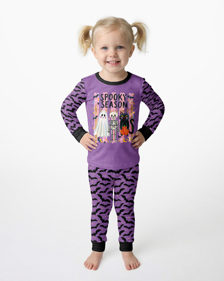 Zweiteiliges Langarm-Pyjama-Set mit Sommerfrüchten