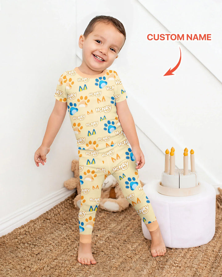 Zweiteiliges, kurzärmliges Pyjama-Set mit Marienkäfern