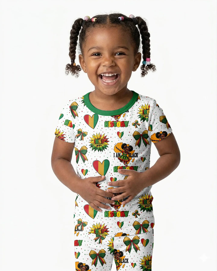 Zweiteiliges, kurzärmliges Pyjama-Set mit Marienkäfern