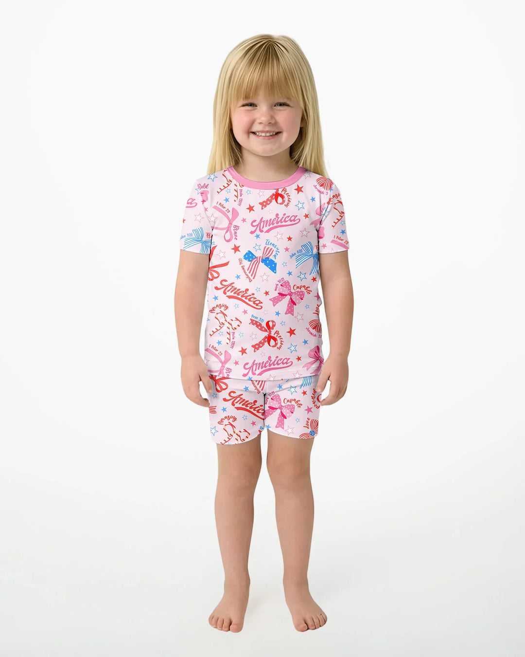 Schlafanzug-Set zweiteilig, kurze Ärmel, kurze Hose, Bambus