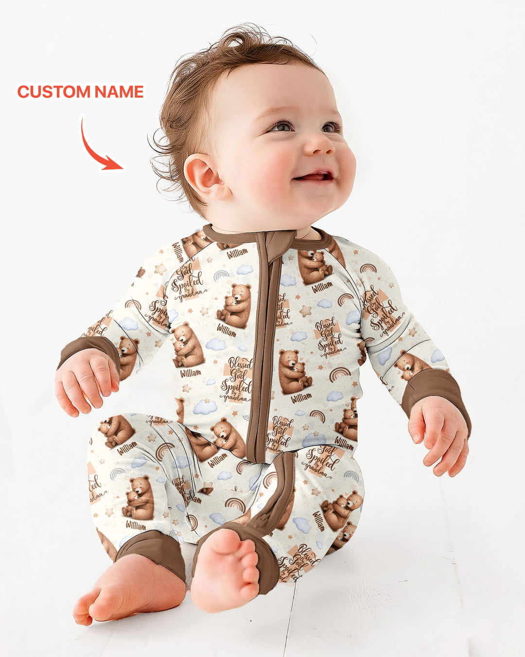 Custom Name Blessed By God Spoiled By Grandma Bamboo Convertible Zippy