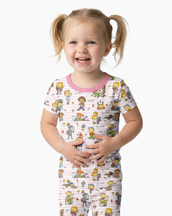 Zweiteiliges, kurzärmliges Pyjama-Set mit Marienkäfern