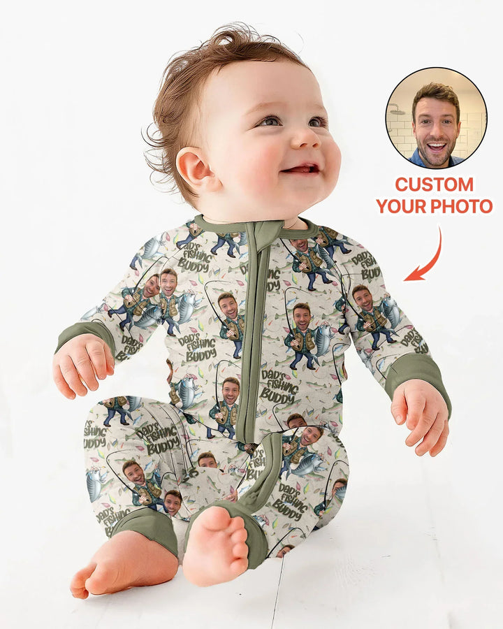 Gerippte Babykleidung mit individuellem Foto - Weich &amp; Skizzenhaft