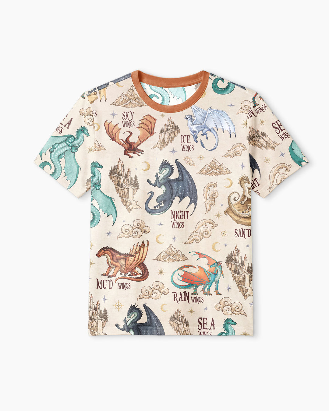 Elemental Dragons Bamboo Men Short Sleeve Short Pajama Set