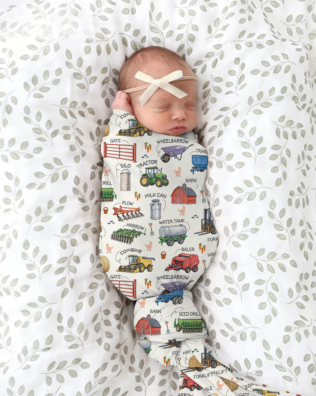 Little Farmer Bamboo Swaddle Blanket