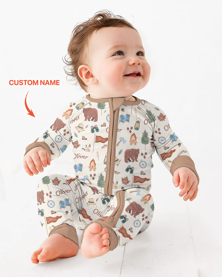 Custom Name Adventure Outdoors Bamboo Convertible Zippy