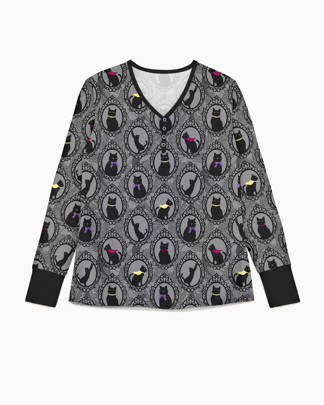 Midnight Cat Parade Bamboo Women Pajama Set