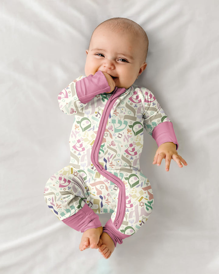 Hebrew Harmony Family Matching Bamboo Convertible Zippy