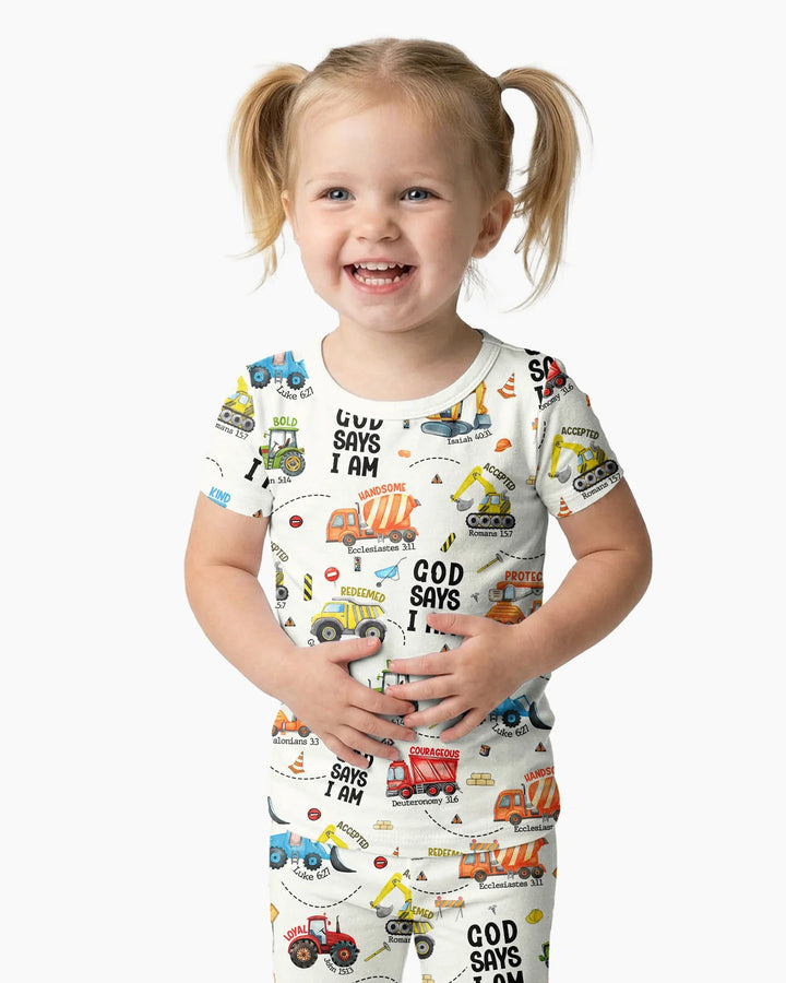 Zweiteiliges, kurzärmliges Pyjama-Set mit Marienkäfern