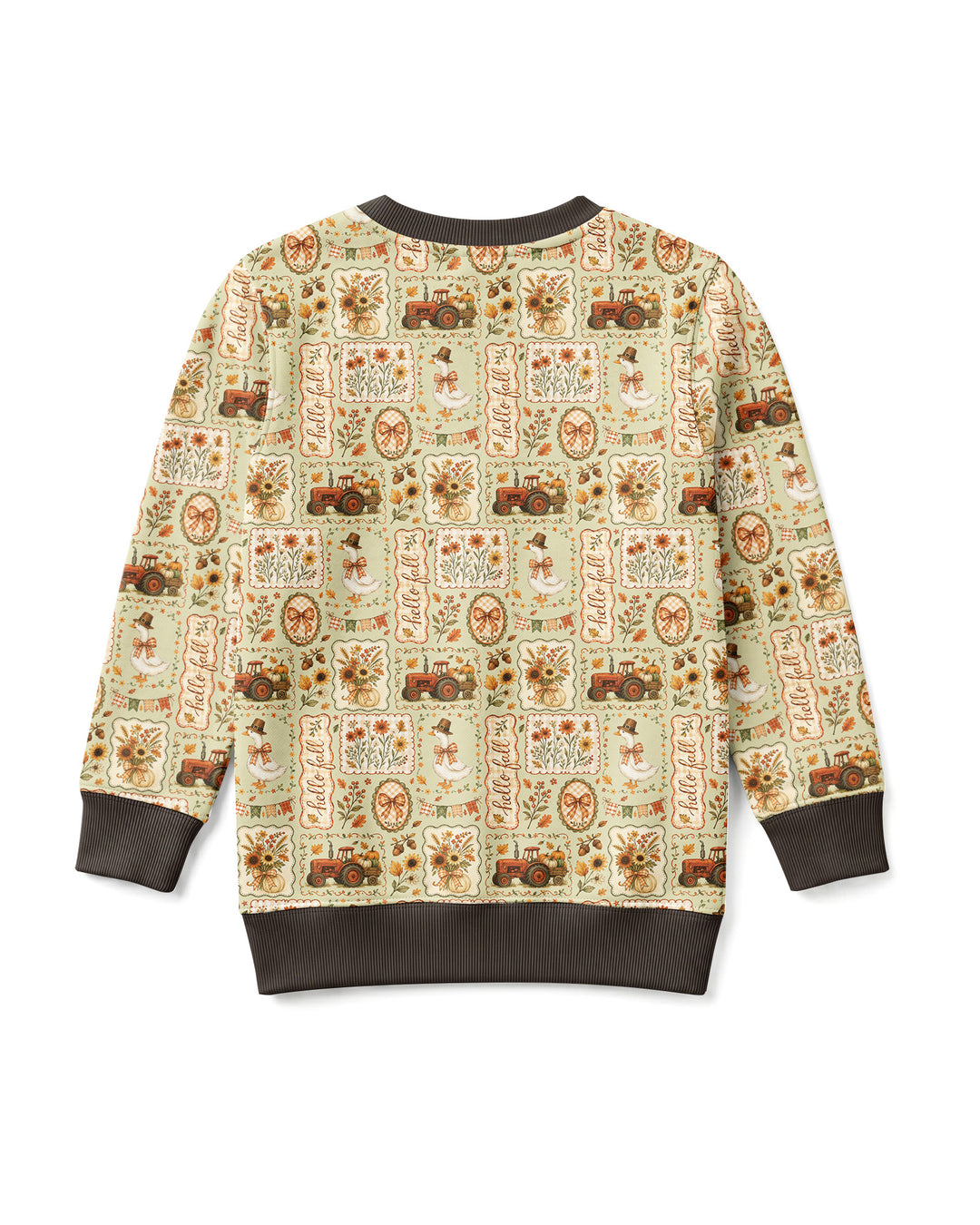 Farmhouse Fall Goose Family Matching Bamboo Crewneck Sweatshirt
