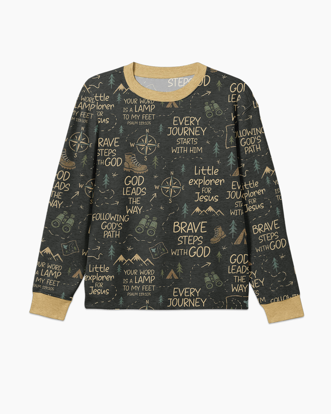 Little Explorer God Leads The Way Bamboo Men's Pajama Set