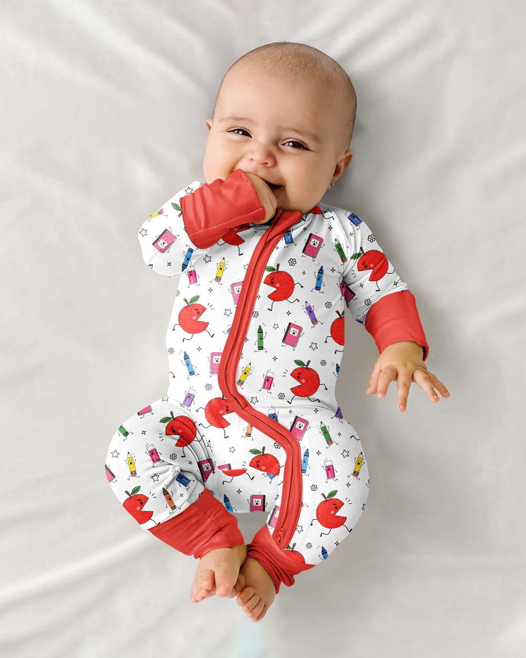 Gerippte Babykleidung mit individuellem Foto - Weich &amp; Skizzenhaft