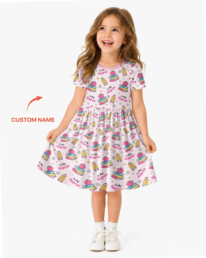 First Day of School Bamboo Twirl Dress