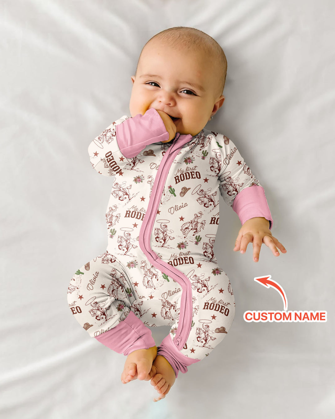 Gerippte Babykleidung mit individuellem Foto - Weich &amp; Skizzenhaft
