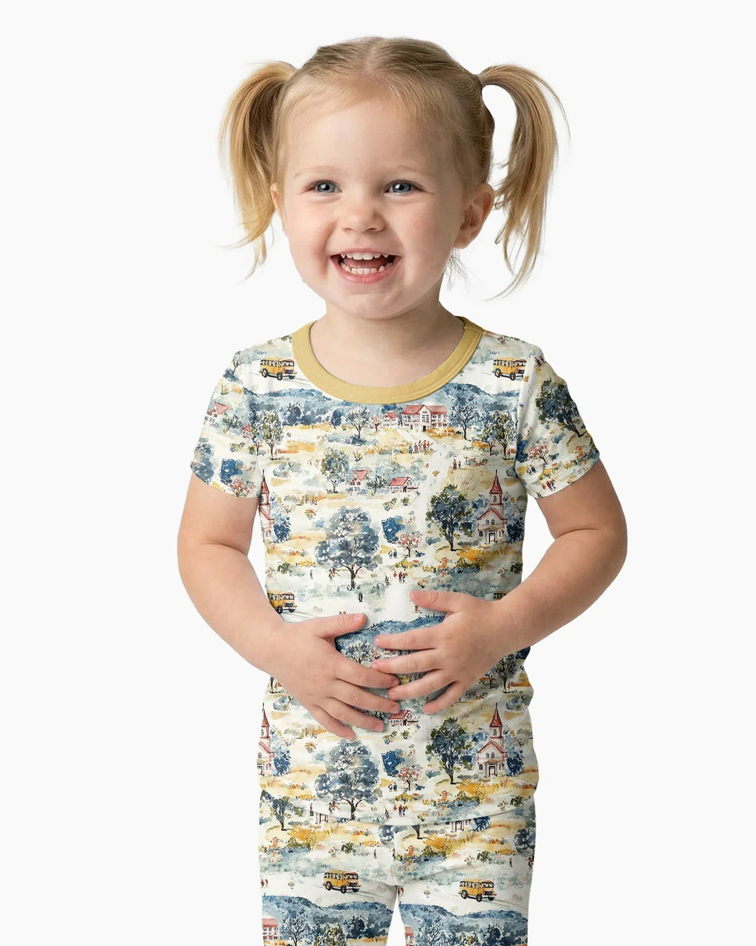 Zweiteiliges, kurzärmliges Pyjama-Set mit Marienkäfern