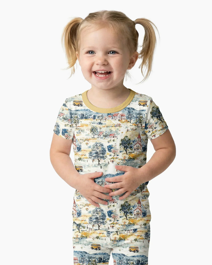 Zweiteiliges, kurzärmliges Pyjama-Set mit Marienkäfern