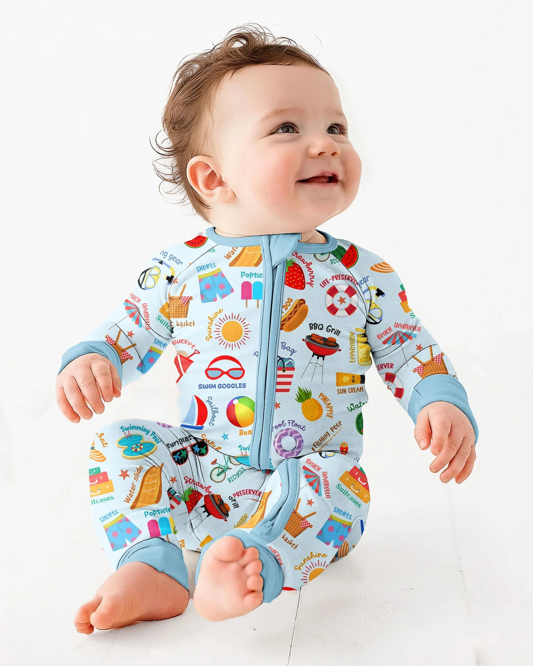 Gerippte Babykleidung mit individuellem Foto - Weich &amp; Skizzenhaft