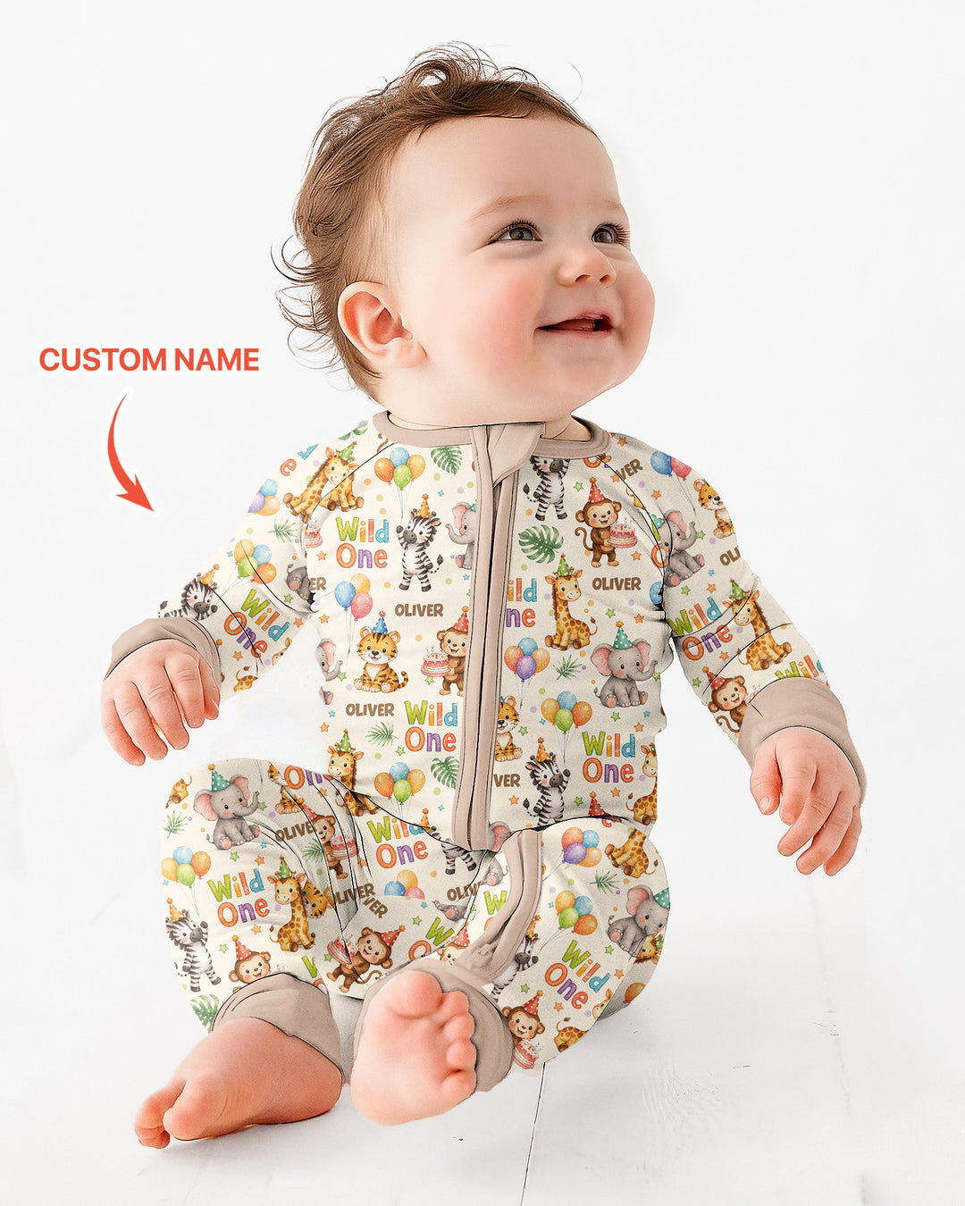Gerippte Babykleidung mit individuellem Foto - Weich &amp; Skizzenhaft