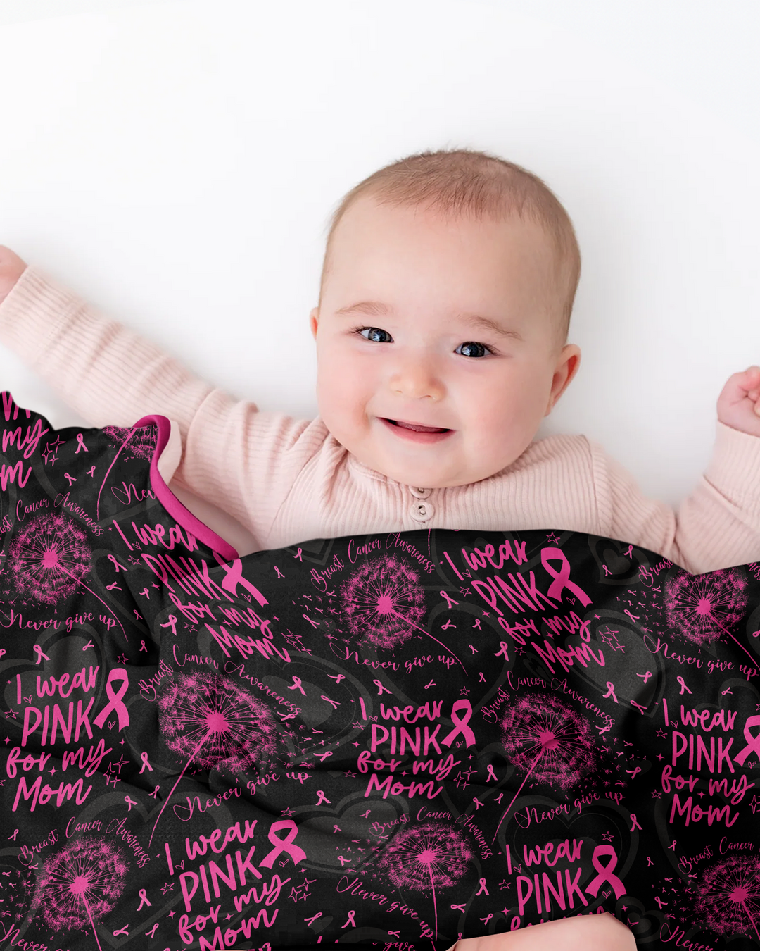 I Wear Pink For My Mom Bamboo Blanket