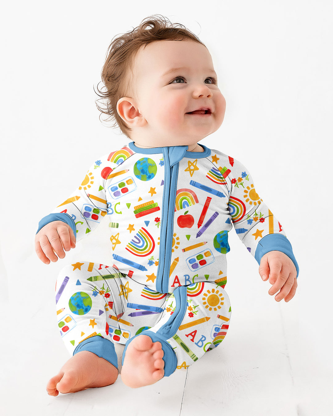 Gerippte Babykleidung mit individuellem Foto - Weich &amp; Skizzenhaft