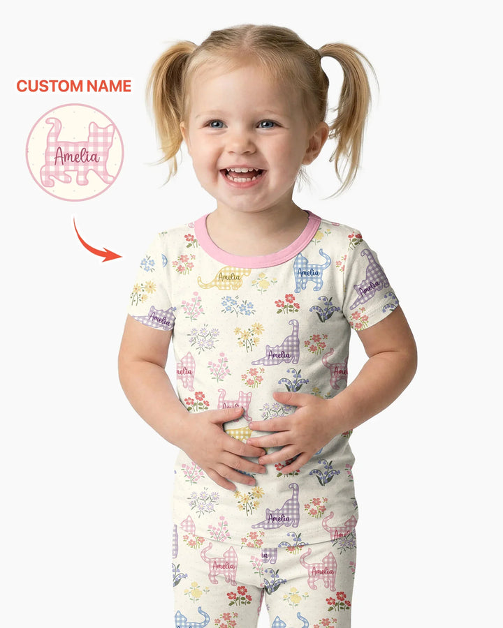 Zweiteiliges, kurzärmliges Pyjama-Set mit Marienkäfern