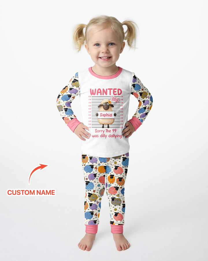 The Lost Sheep Custom Name Bamboo Two Piece Long Sleeve Pajama Set