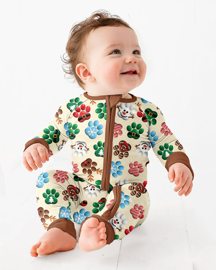 Santa Puppies Paw Bamboo Convertible Zippy