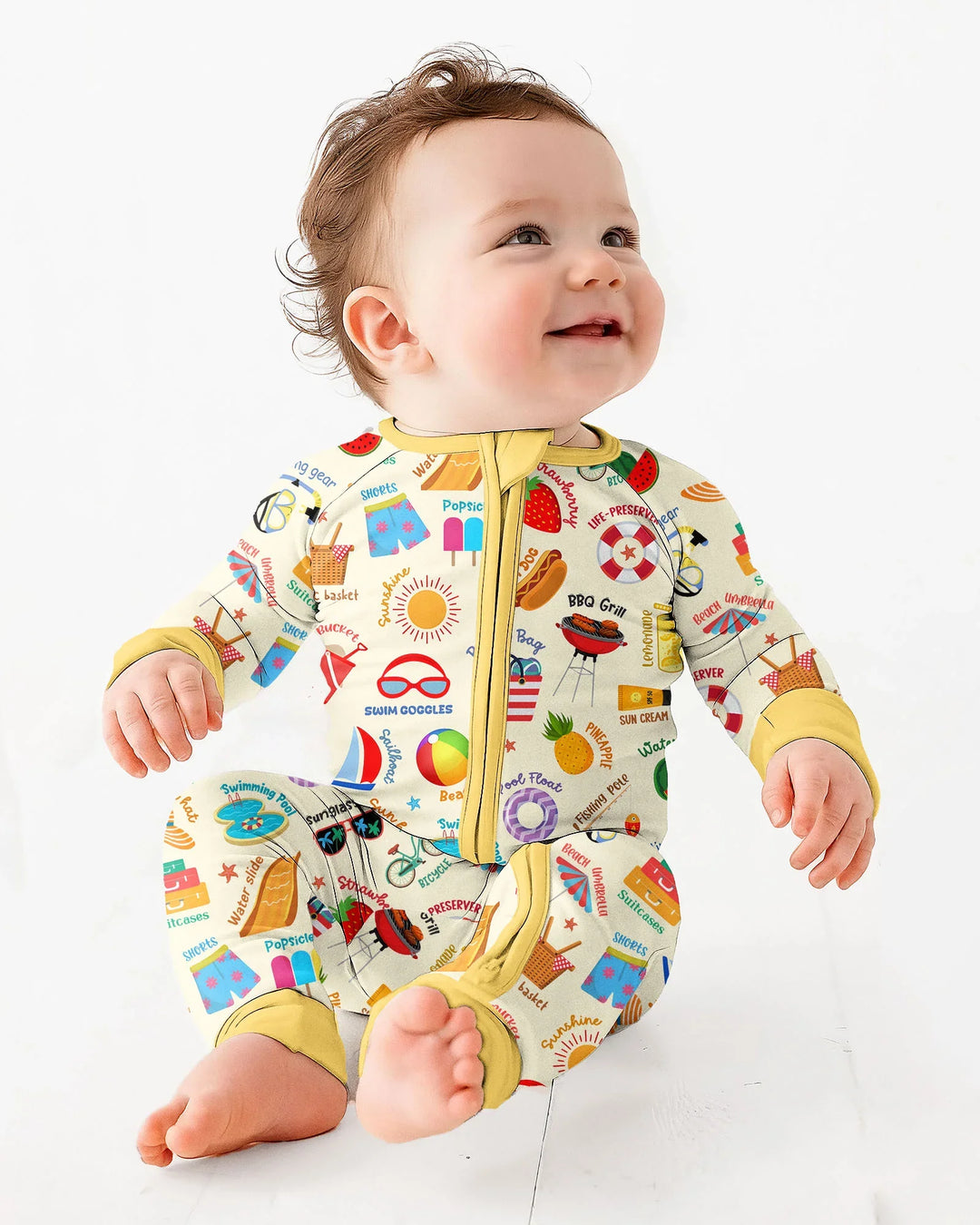 Gerippte Babykleidung mit individuellem Foto - Weich &amp; Skizzenhaft
