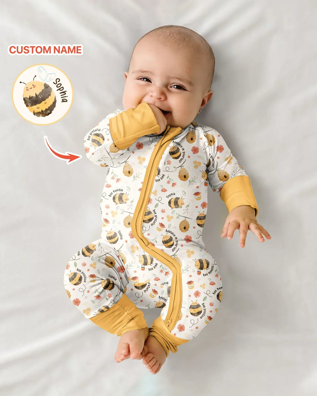 Gerippte Babykleidung mit individuellem Foto - Weich &amp; Skizzenhaft