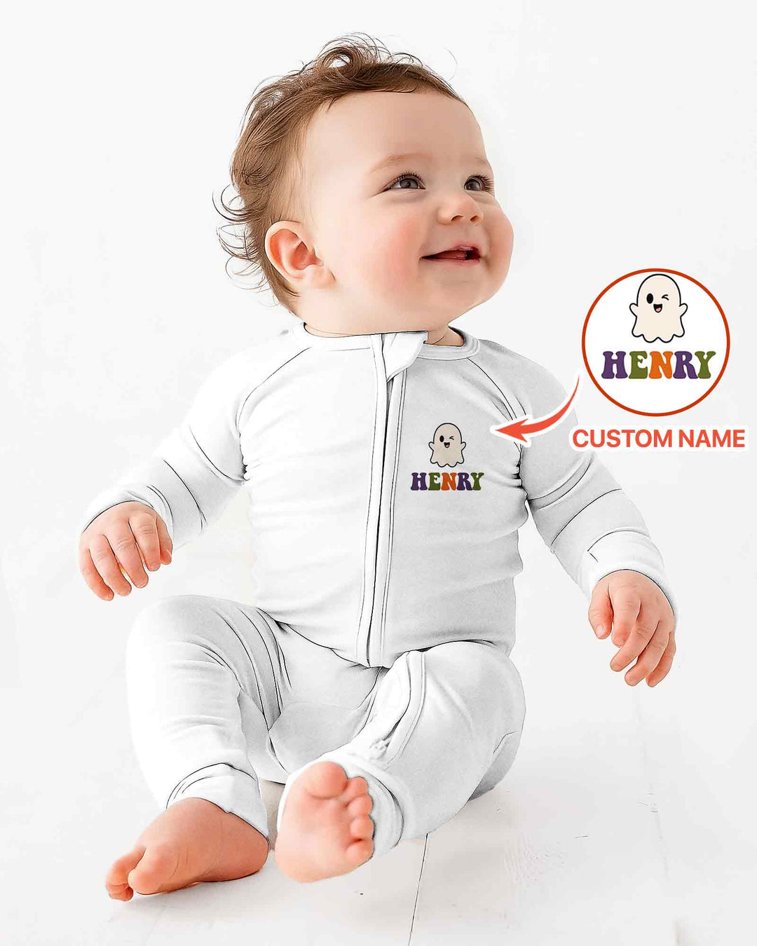 Personalized Halloween First Birthday Bamboo Convertible Zippy