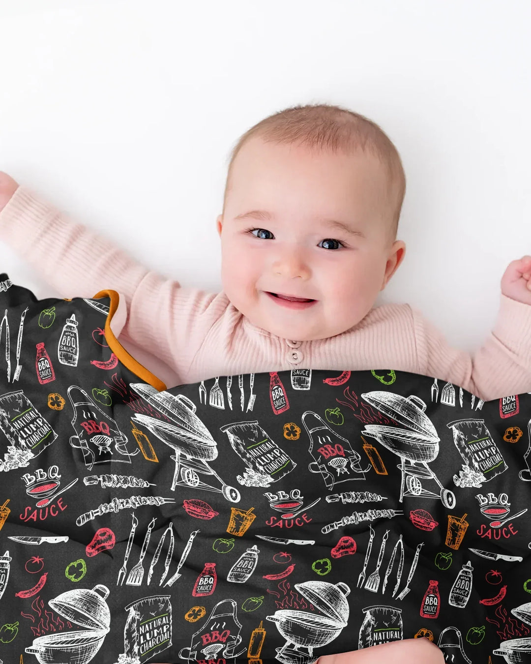 Backyard BBQ Party Family Matching Bamboo Blanket